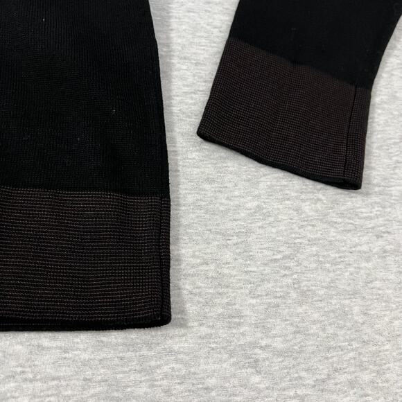 Vintage Kenneth Cole Sweater Mens Medium Black Brown Long Sleeve Collar Pullover - Picture 6 of 15